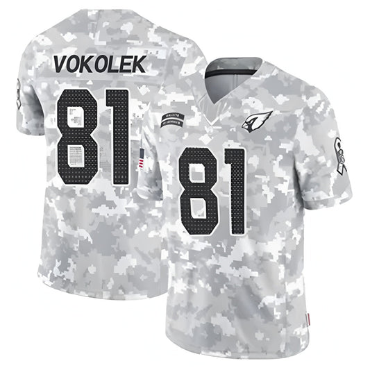 A.Cardinals #81 Travis Vokolek Player Camo Salute to Service Limited Stitched Football Jerseys