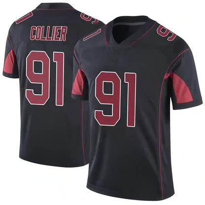 A.Cardinals #91 L.J. Collier Player Black Vapor Limited Elite Football Jerseys