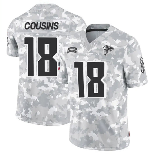 A.Falcons #18 Kirk Cousins Player Arctic Camo Salute to Service Limited Football Jerseys