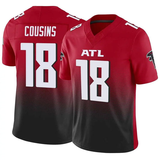 A.Falcons #18 Kirk Cousins Player Red Vapor F.U.S.E. Limited Football Jerseys