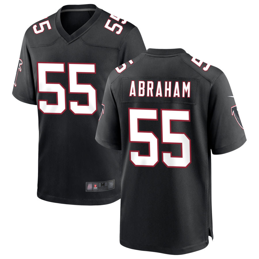 A.Falcons #55 John Abraham Player Black Throwback Game Football Jerseys