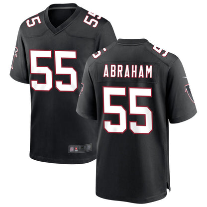 A.Falcons #55 John Abraham Player Black Throwback Game Football Jerseys