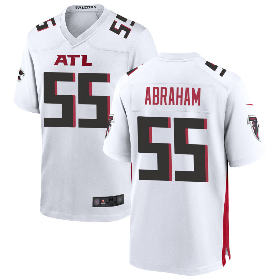 A.Falcons #55 John Abraham Player White Home Game Football Jerseys
