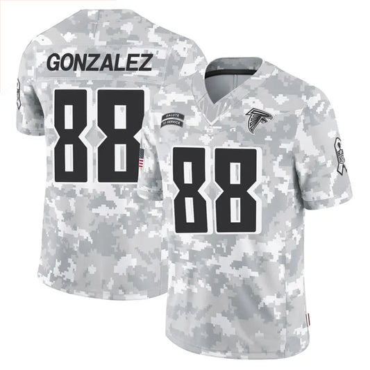 A.Falcons #88 Tony Gonzalez Player Arctic Camo Salute to Service Limited Football Jerseys