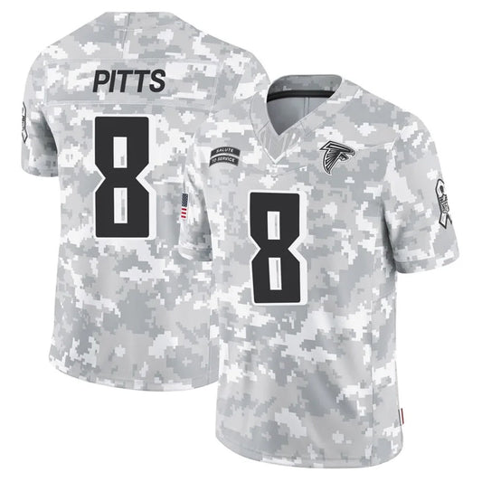 A.Falcons #8 Kyle Pitts Player Arctic Camo Salute to Service Limited Football Jerseys