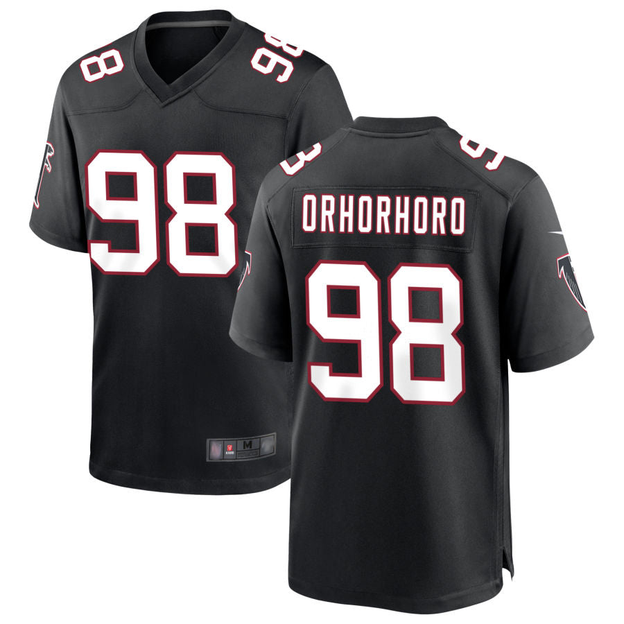 A.Falcons #98 Ruke Orhorhoro Player Black Throwback Game Football Jerseys