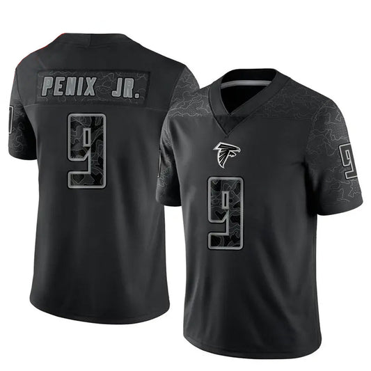 A.Falcons #9 Michael Penix Jr. Player Black RFLCTV Limited Football Jerseys