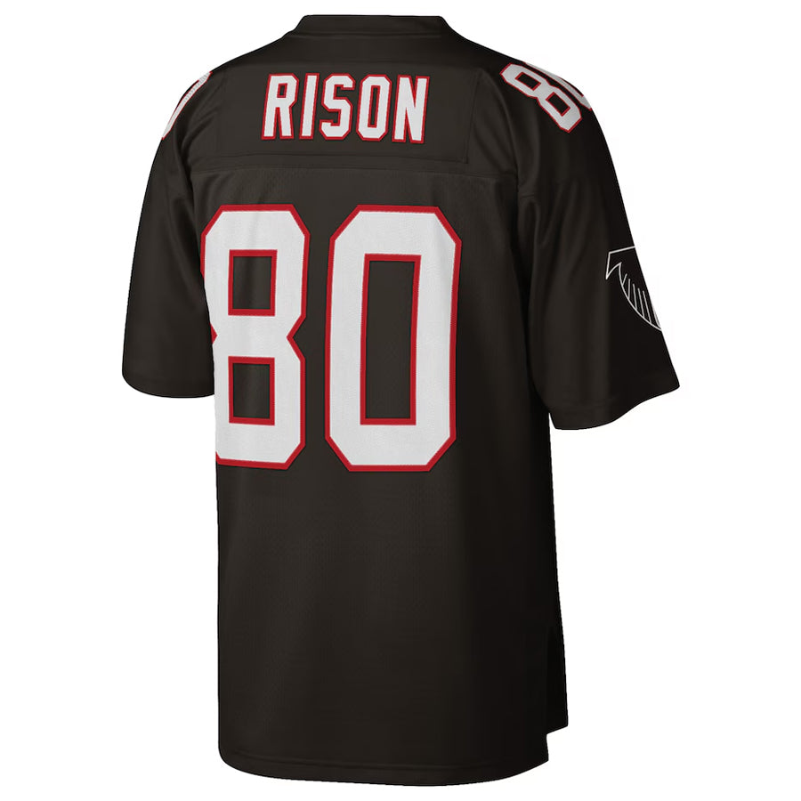 A.Falcons Mitchell & Ness #80 Andre Rison Black Legacy Replica Football Jerseys