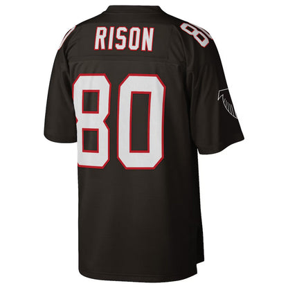 A.Falcons Mitchell & Ness #80 Andre Rison Black Legacy Replica Football Jerseys