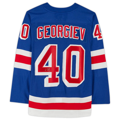 NY.Rangers #40 Alexandar Georgiev Fanatics Authentic Autographed Blue Jersey Stitched American Hockey Jerseys