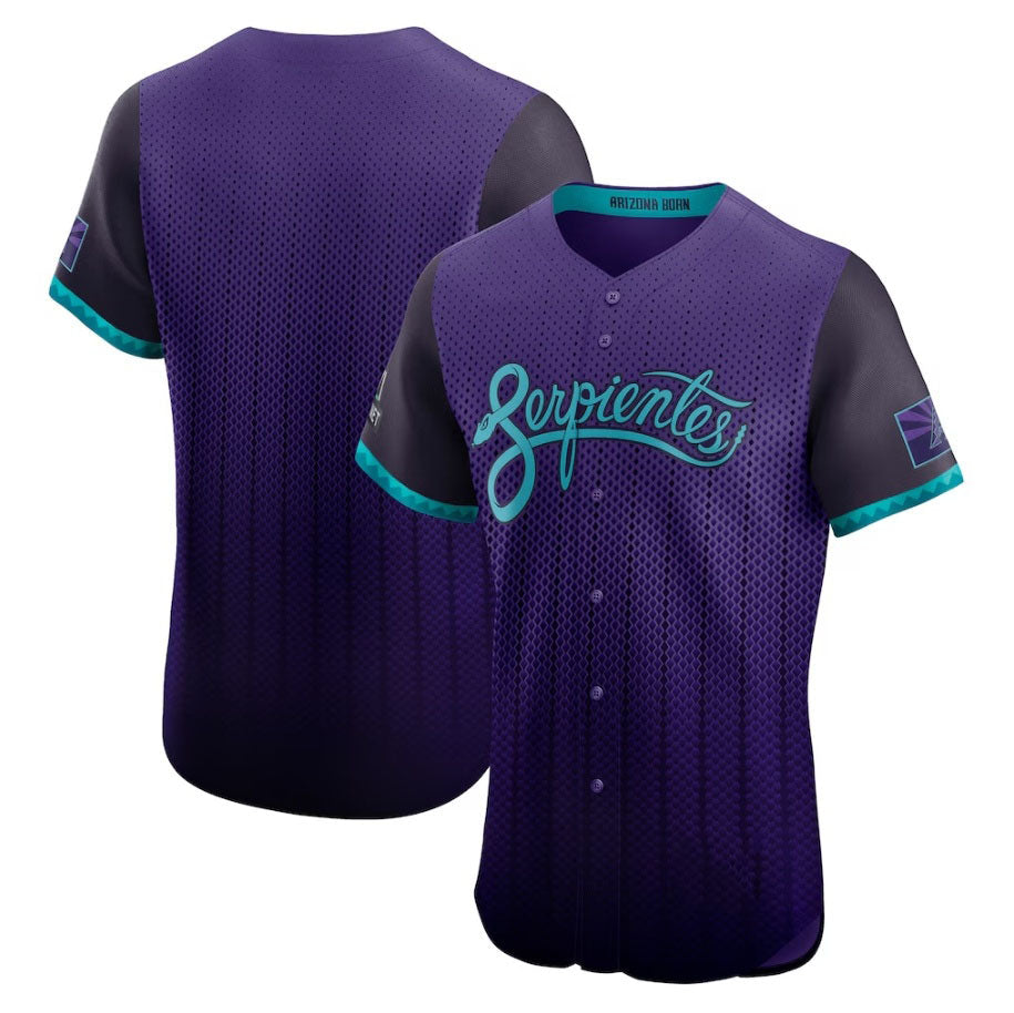 Arizona Diamondbacks 2025 City Connect Elite Jersey With Sponsor Patch - Purple Stitched Baseball Jersey