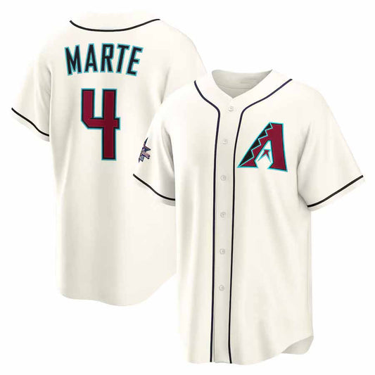 Arizona Diamondbacks #4 Ketel Marte 2025 All-Star Game Home Replica Player Jersey - Cream Stitched Baseball Jersey
