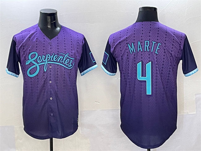 Arizona Diamondbacks #4 Ketel Marte Purple 2025 City Connect Limited Stitched Baseball Jersey