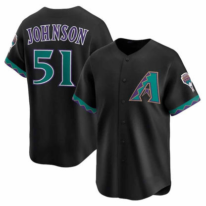 Arizona Diamondbacks #51 Randy Johnson Black Throwback Cooperstown Collection Limited Stitched Baseball Jersey