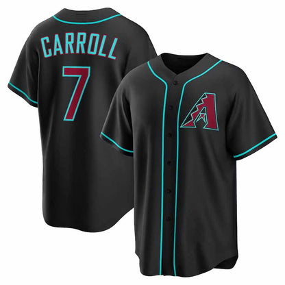 Arizona Diamondbacks #7 Corbin Carroll Black Alternate Replica Stitched Baseball Jersey