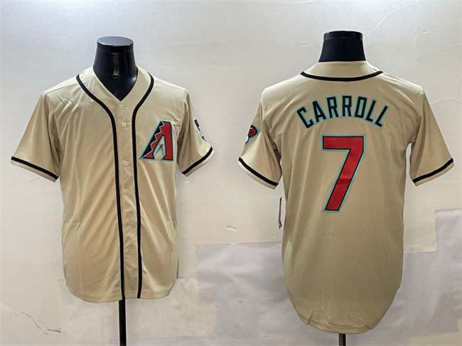 Arizona Diamondbacks #7 Corbin Carroll Gold Limited Stitched Baseball Jersey