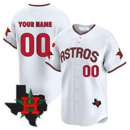 Custom Houston Astros Mexico Texas Patch Vapor Premier Limited V3 ¨C All Stitched Baseball Jersey