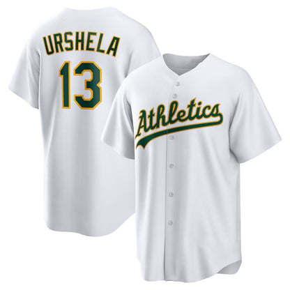 Oakland Athletics #13 Gio Urshela Home Replica Jersey - White Stitched Baseball Jersey