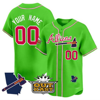 Custom Atlanta Braves Atliens Vapor Premier Limited V2 ¨C All Stitched Baseball Jersey