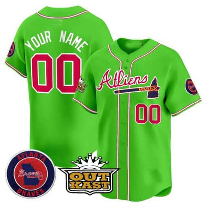 Custom Atlanta Braves Atliens Vapor Premier Limited ¨C All Stitched Baseball Jersey