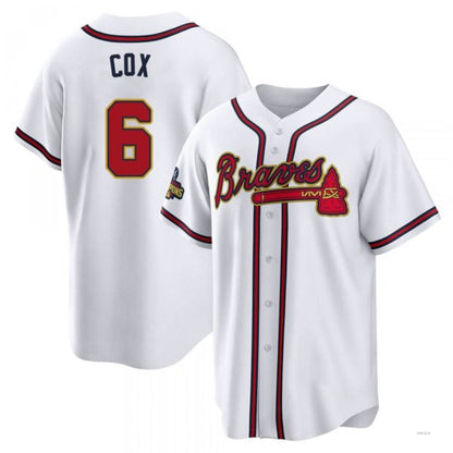 Atlanta Braves #6 Bobby Cox Gold White 2022 Program Jersey Stitches Baseball Jerseys