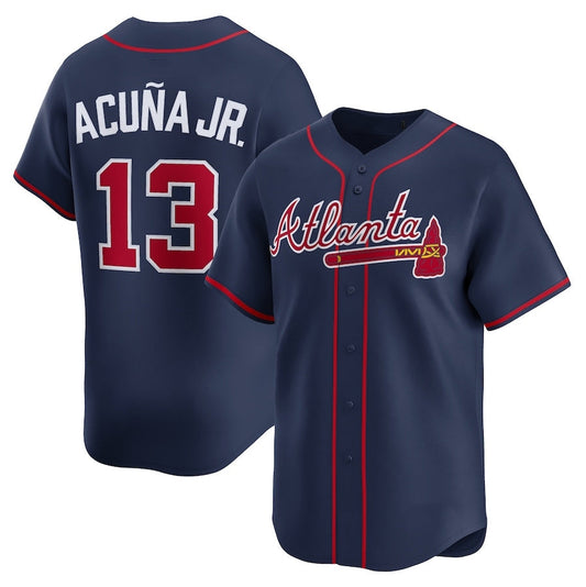 Atlanta Braves #13 Ronald Acu?a Jr. Alternate Limited Jersey - Navy Baseball Jerseys