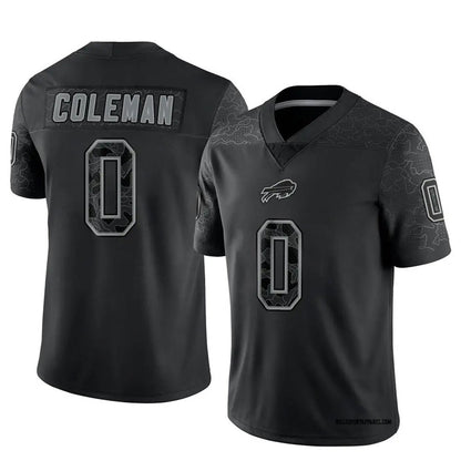 B.Bills #0 Keon Coleman Player Black RFLCTV Limited Football Jerseys