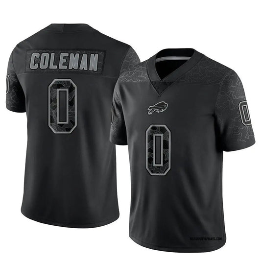 B.Bills #0 Keon Coleman Player Black RFLCTV Limited Football Jerseys