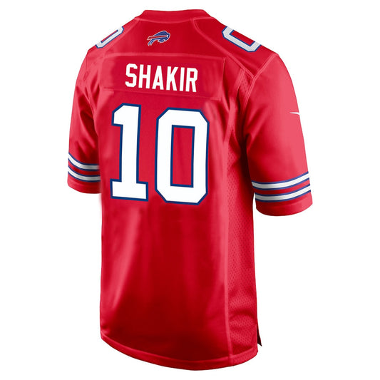 B.Bills #10 Khalil Shakir Player Red Home Game Football Jerseys