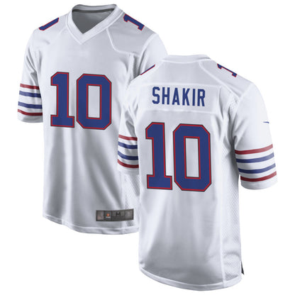B.Bills #10 Khalil Shakir Player White Game Football Jerseys