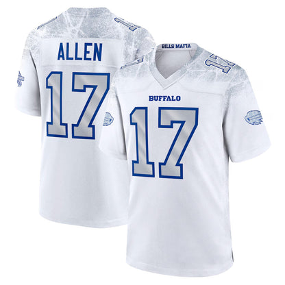 B.Bills #17 Josh Allen Player White Rivalries Collection Game Football Jerseys