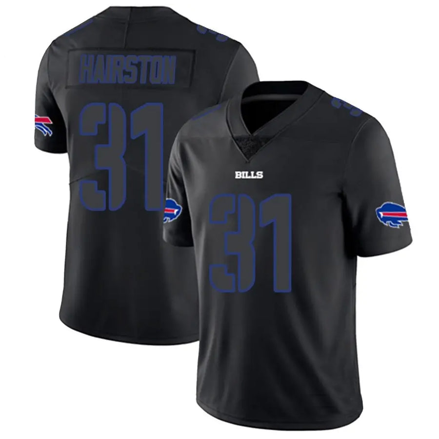 B.Bills #31 Maxwell Hairston Player Black Limited Football Jerseys