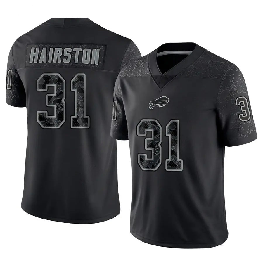 B.Bills #31 Maxwell Hairston Player Black RFLCTV Limited Football Jerseys