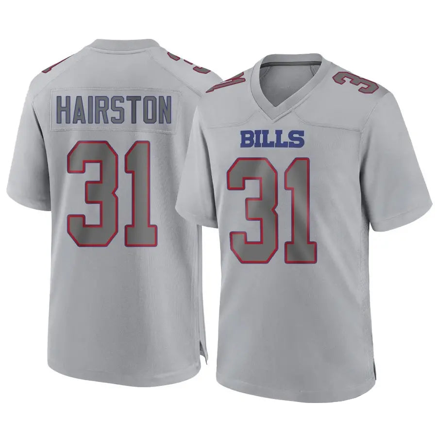 B.Bills #31 Maxwell Hairston Player Gray Game Football Jerseys