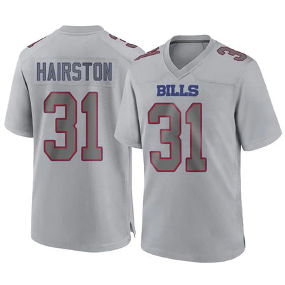 B.Bills #31 Maxwell Hairston Player Gray Game Football Jerseys