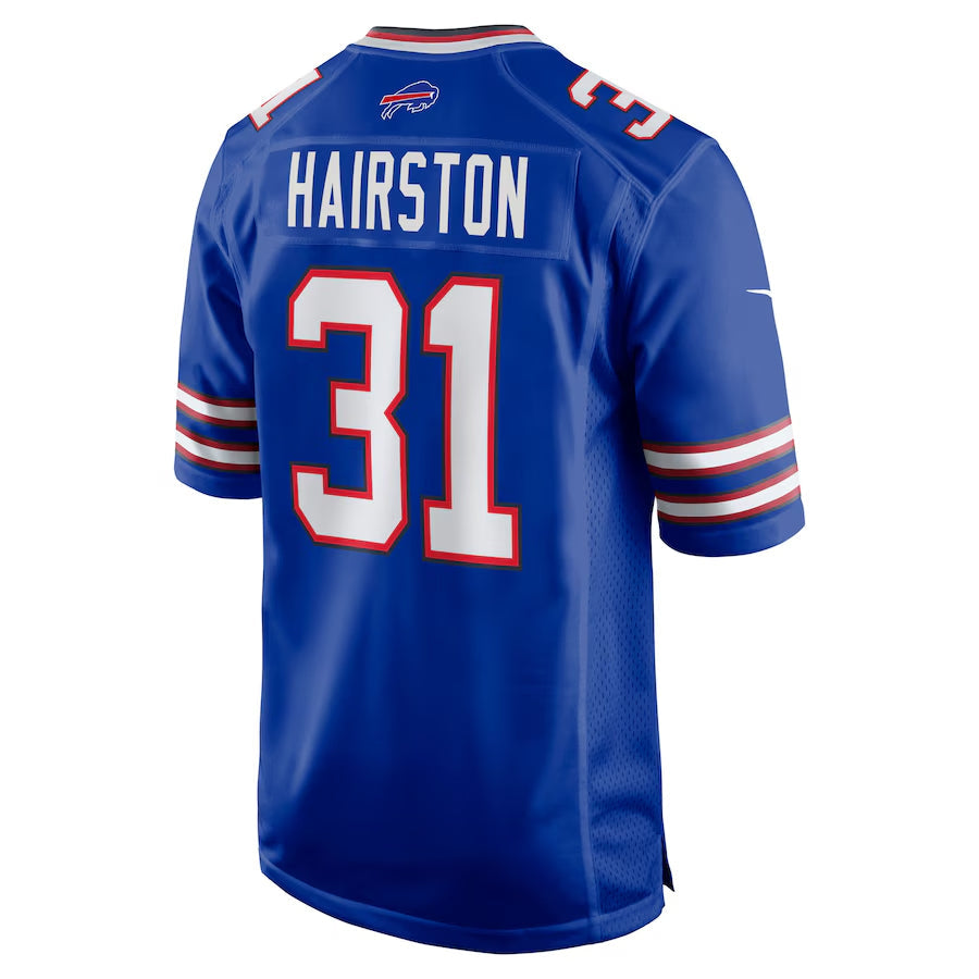 B.Bills #31 Maxwell Hairston Player Royal Home Game Football Jerseys