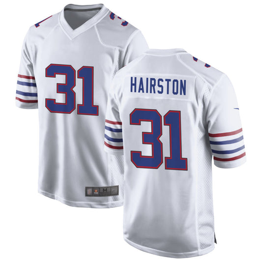 B.Bills #31 Maxwell Hairston Player White Game Football Jerseys