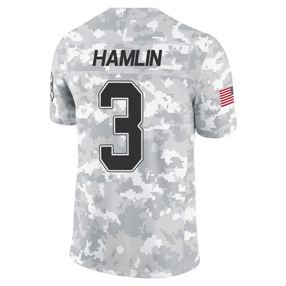 B.Bills #3 Damar Hamlin Player Arctic Camo Salute to Service Limited Football Jerseys