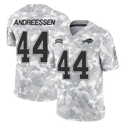 B.Bills #44 Joe Andreessen Player Arctic Camo Salute to Service Limited Football Jerseys