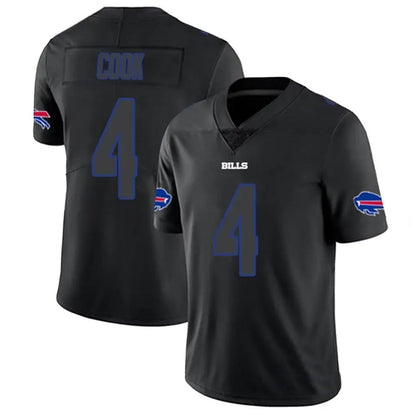 B.Bills #4 James Cook Player Black Limited Football Jerseys