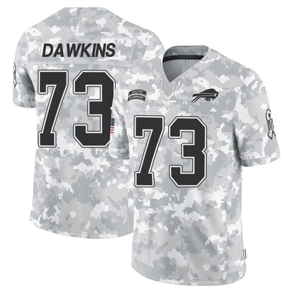 B.Bills #73 Dion Dawkins Player Arctic Camo Salute to Service Limited Football Jerseys