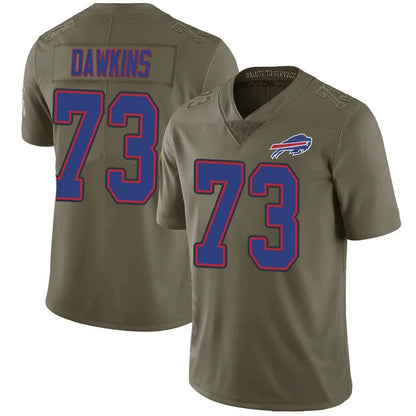 B.Bills #73 Dion Dawkins Player Olive Salute To Service Limited Football Jerseys