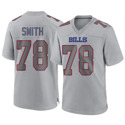 B.Bills #78 Bruce Smith Player Gray Game Football Jerseys