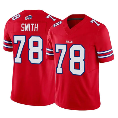 B.Bills #78 Bruce Smith Player Vapor F.U.S.E. Limited Red Football Jerseys