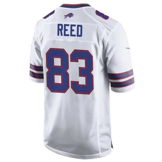 B.Bills #83 Andre Reed Player White Home Game Football Jerseys