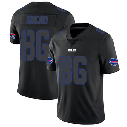 B.Bills #86 Dalton Kincaid Player Black Limited Football Jerseys