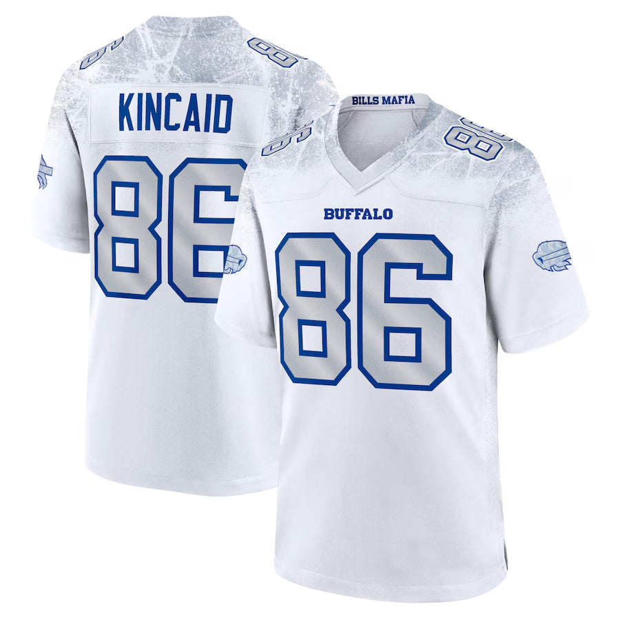B.Bills #86 Dalton Kincaid Player White Rivalries Collection Game Football Jerseys