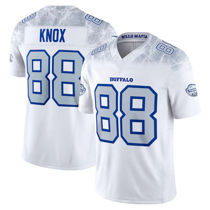 B.Bills #88 Dawson Knox Player White Rivalries Collection Vapor Limited Football Jerseys