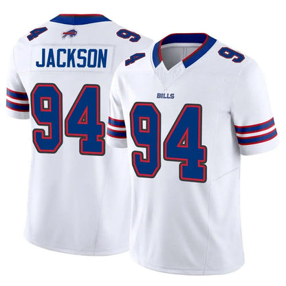 B.Bills #94 Landon Jackson Player Vapor F.U.S.E. Limited White Football Jerseys