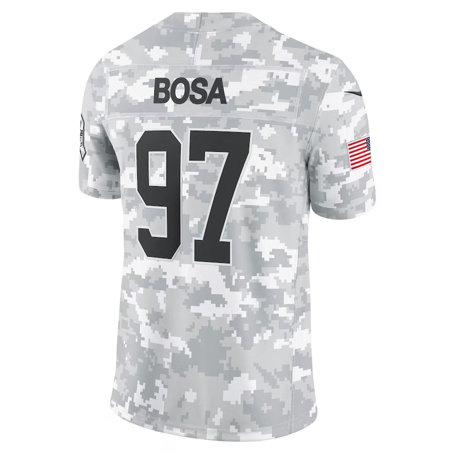 B.Bills #97 Joey Bosa Player Arctic Camo Salute to Service Limited Football Jerseys